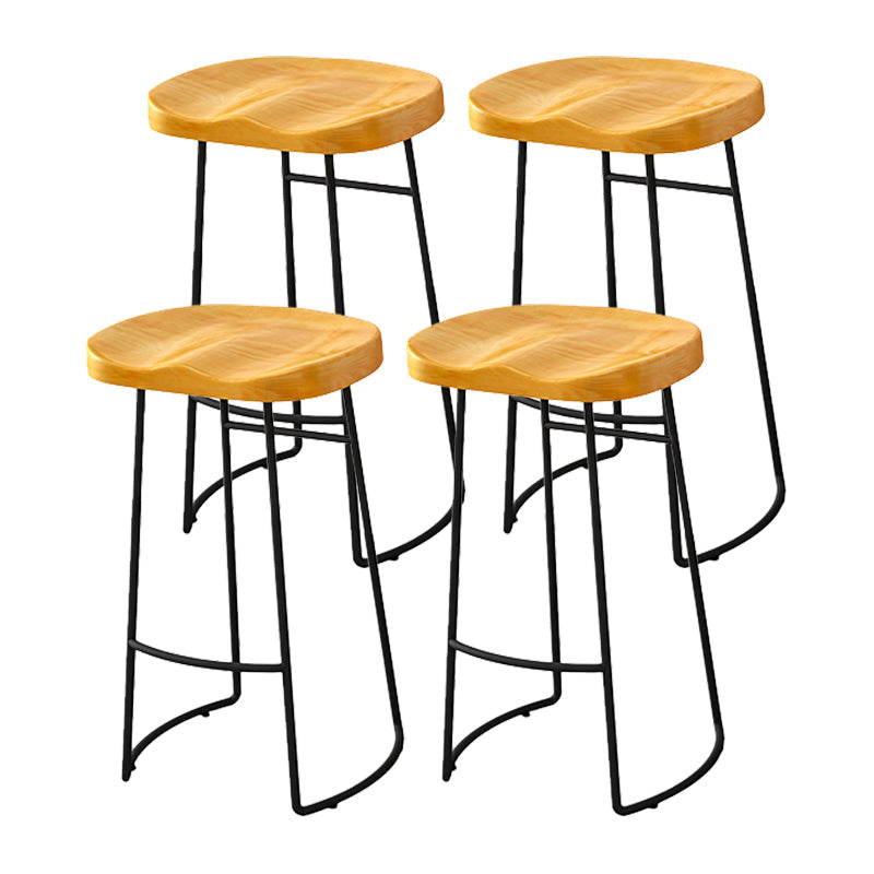 Modern Style Bar-stool with Footrest Sled Iron Legs Barstool for Restaurant Bar 4 Piece Set Bar Stool(30"H) Clearhalo 'Bar Furniture' 'Bar Stools' 'bar_stools' 'furn' 'furn_bar_stools' 'furniture_bar_stools' 'Kitchen & Dining Furniture' 'kitchen&dining_furn' 'kitchen' 'kitchen_furn' Furniture' 4430549