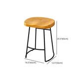 Modern Style Bar-stool with Footrest Sled Iron Legs Barstool for Restaurant Bar Clearhalo 'Bar Furniture' 'Bar Stools' 'bar_stools' 'furn' 'furn_bar_stools' 'furniture_bar_stools' 'Kitchen & Dining Furniture' 'kitchen&dining_furn' 'kitchen' 'kitchen_furn' Furniture' 4430552