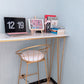 White Glam Style Table in Faux Marble and Metal Milk Tea Shop Bar Table Clearhalo 'Bar Furniture' 'Bar Tables' 'bar_tables' 'furn' 'furn_bar_tables' 'Furniture' 'furniture_bar_tables' 'Kitchen & Dining Furniture' 4430699