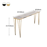 White Glam Style Table in Faux Marble and Metal Milk Tea Shop Bar Table Clearhalo 'Bar Furniture' 'Bar Tables' 'bar_tables' 'furn' 'furn_bar_tables' 'Furniture' 'furniture_bar_tables' 'Kitchen & Dining Furniture' 4430710