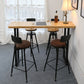 Light Brown Modern Style Bar Table Solid Wood Bar Table with Metal Base 59.1"L x 15.7"W x 41.3"H Without Chairs Clearhalo 'Bar Furniture' 'Bar Tables' 'bar_tables' 'furn' 'furn_bar_tables' 'Furniture' 'furniture_bar_tables' 'Kitchen & Dining Furniture' 4430829