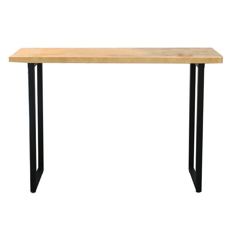 Light Brown Modern Style Bar Table Solid Wood Bar Table with Metal Base Clearhalo 'Bar Furniture' 'Bar Tables' 'bar_tables' 'furn' 'furn_bar_tables' 'Furniture' 'furniture_bar_tables' 'Kitchen & Dining Furniture' 4430832