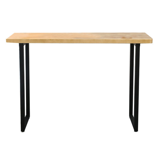 Light Brown Modern Style Bar Table Solid Wood Bar Table with Metal Base Clearhalo 'Bar Furniture' 'Bar Tables' 'bar_tables' 'furn' 'furn_bar_tables' 'Furniture' 'furniture_bar_tables' 'Kitchen & Dining Furniture' 4430832