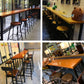 Brown Modern Style Table Solid Wood and Iron Milk Tea Shop Lounge Bar Table Clearhalo 'Bar Furniture' 'Bar Tables' 'bar_tables' 'furn' 'furn_bar_tables' 'Furniture' 'furniture_bar_tables' 'Kitchen & Dining Furniture' 4430854