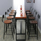 Brown Modern Style Table Solid Wood and Iron Milk Tea Shop Lounge Bar Table Clearhalo 'Bar Furniture' 'Bar Tables' 'bar_tables' 'furn' 'furn_bar_tables' 'Furniture' 'furniture_bar_tables' 'Kitchen & Dining Furniture' 4430856