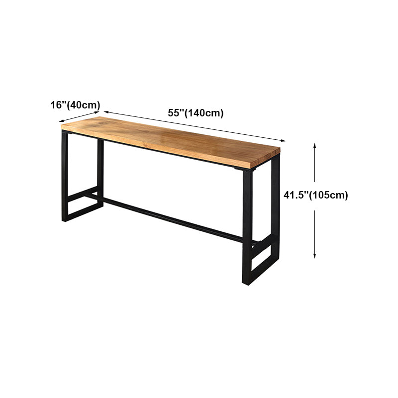 Brown Modern Style Solid Wood and Iron Table Dining Room Bar Table Clearhalo 'Bar Furniture' 'Bar Tables' 'bar_tables' 'furn' 'furn_bar_tables' 'Furniture' 'furniture_bar_tables' 'Kitchen & Dining Furniture' 4430875