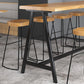 Light Brown Modern Style Bar Table in Solid Wood and Iron Cafe Bar Table, Only Table Clearhalo 'Bar Furniture' 'Bar Tables' 'bar_tables' 'furn' 'furn_bar_tables' 'Furniture' 'furniture_bar_tables' 'Kitchen & Dining Furniture' 4430902