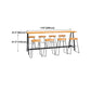 Light Brown Modern Style Bar Table in Solid Wood and Iron Cafe Bar Table, Only Table Clearhalo 'Bar Furniture' 'Bar Tables' 'bar_tables' 'furn' 'furn_bar_tables' 'Furniture' 'furniture_bar_tables' 'Kitchen & Dining Furniture' 4430910