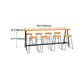 Light Brown Modern Style Bar Table in Solid Wood and Iron Cafe Bar Table, Only Table Clearhalo 'Bar Furniture' 'Bar Tables' 'bar_tables' 'furn' 'furn_bar_tables' 'Furniture' 'furniture_bar_tables' 'Kitchen & Dining Furniture' 4430911