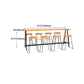Light Brown Modern Style Bar Table in Solid Wood and Iron Cafe Bar Table, Only Table Clearhalo 'Bar Furniture' 'Bar Tables' 'bar_tables' 'furn' 'furn_bar_tables' 'Furniture' 'furniture_bar_tables' 'Kitchen & Dining Furniture' 4430912