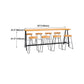 Light Brown Modern Style Bar Table in Solid Wood and Iron Cafe Bar Table, Only Table Clearhalo 'Bar Furniture' 'Bar Tables' 'bar_tables' 'furn' 'furn_bar_tables' 'Furniture' 'furniture_bar_tables' 'Kitchen & Dining Furniture' 4430915