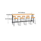 Light Brown Modern Style Bar Table in Solid Wood and Iron Cafe Bar Table, Only Table Clearhalo 'Bar Furniture' 'Bar Tables' 'bar_tables' 'furn' 'furn_bar_tables' 'Furniture' 'furniture_bar_tables' 'Kitchen & Dining Furniture' 4430916
