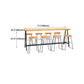 Light Brown Modern Style Bar Table in Solid Wood and Iron Cafe Bar Table, Only Table Clearhalo 'Bar Furniture' 'Bar Tables' 'bar_tables' 'furn' 'furn_bar_tables' 'Furniture' 'furniture_bar_tables' 'Kitchen & Dining Furniture' 4430924