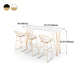 Gold Glam Style Bar Table in Iron Top and Faux Marble Milk Tea Shop Bar Table, Only Table Clearhalo 'Bar Furniture' 'Bar Tables' 'bar_tables' 'furn' 'furn_bar_tables' 'Furniture' 'furniture_bar_tables' 'Kitchen & Dining Furniture' 4430938