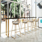 Black Glam Style Bar Table Rectangular Metal Bar Table with Gold Base Clearhalo 'Bar Furniture' 'Bar Tables' 'bar_tables' 'furn' 'furn_bar_tables' 'Furniture' 'furniture_bar_tables' 'Kitchen & Dining Furniture' 4430979