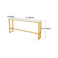 White Glam Style Bar Table in Faux Marble and Metal Living Room Simple Bar Table Clearhalo 'Bar Furniture' 'Bar Tables' 'bar_tables' 'furn' 'furn_bar_tables' 'Furniture' 'furniture_bar_tables' 'Kitchen & Dining Furniture' 4431004