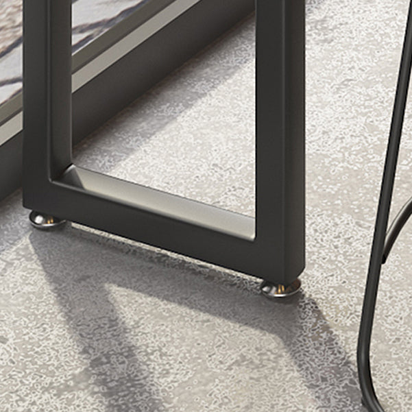 Modern Brown Wood Pub Table with Rectangle Table Top Black Trestle Table, Only Table Clearhalo 'Bar Furniture' 'Bar Tables' 'bar_tables' 'furn' 'furn_bar_tables' 'Furniture' 'furniture_bar_tables' 'Kitchen & Dining Furniture' 4431032