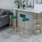 White Glam Style Bar Table in Faux Marble Living Room Bar Table Clearhalo 'Bar Furniture' 'Bar Tables' 'bar_tables' 'furn' 'furn_bar_tables' 'Furniture' 'furniture_bar_tables' 'Kitchen & Dining Furniture' 4431070