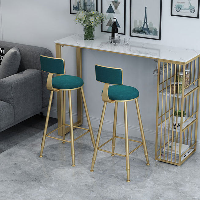 White Glam Style Bar Table in Faux Marble Living Room Bar Table Clearhalo 'Bar Furniture' 'Bar Tables' 'bar_tables' 'furn' 'furn_bar_tables' 'Furniture' 'furniture_bar_tables' 'Kitchen & Dining Furniture' 4431070