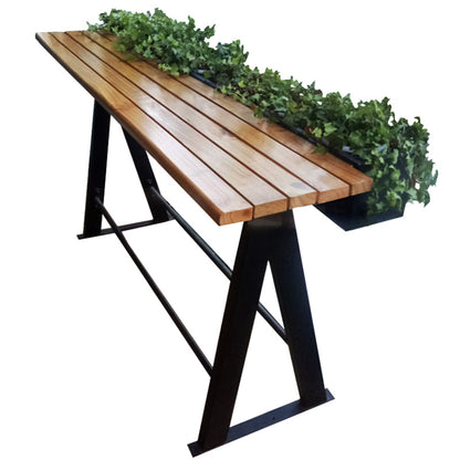 Modern Wood Bar Table with Rectangle Table Top Trestle Table with 42-inch Height Without Chairs Clearhalo 'Bar Furniture' 'Bar Tables' 'bar_tables' 'furn' 'furn_bar_tables' 'Furniture' 'furniture_bar_tables' 'Kitchen & Dining Furniture' 4431108