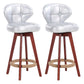 Scandinavian Style Wooden Bar-stool Square Seat Counter Stool for Kitchen Bar Gloss White 2 Piece Set Clearhalo 'Bar Furniture' 'Bar Stools' 'bar_stools' 'furn' 'furn_bar_stools' 'furniture_bar_stools' 'Kitchen & Dining Furniture' 'kitchen&dining_furn' 'kitchen' 'kitchen_furn' Furniture' 4431162