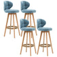 Scandinavian Style Wooden Bar-stool Square Seat Counter Stool for Kitchen Bar Sky Blue 4 Piece Set Clearhalo 'Bar Furniture' 'Bar Stools' 'bar_stools' 'furn' 'furn_bar_stools' 'furniture_bar_stools' 'Kitchen & Dining Furniture' 'kitchen&dining_furn' 'kitchen' 'kitchen_furn' Furniture' 4431165
