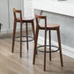 Simple Brown Wood Barstool Nordic Indoor Tall Stool with Upholstered Clearhalo 'Bar Furniture' 'Bar Stools' 'bar_stools' 'furn' 'furn_bar_stools' 'furniture_bar_stools' 'Kitchen & Dining Furniture' 'kitchen&dining_furn' 'kitchen' 'kitchen_furn' Furniture' 4431175