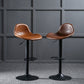 Adjustable Height Iron Leather Counter Stools Black Swivel Scandinavian Bar Stools Clearhalo 'Bar Furniture' 'Bar Stools' 'bar_stools' 'furn' 'furn_bar_stools' 'furniture_bar_stools' 'Kitchen & Dining Furniture' 'kitchen&dining_furn' 'kitchen' 'kitchen_furn' Furniture' 4431222