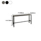 Industrial Iron Bar Table Faux Marble Rectangle Top 41.3"H Bistro Table with Footrest Clearhalo 'Bar Furniture' 'Bar Stools' 'Bar Tables' 'bar_stools' 'bar_tables' 'furn' 'furn_bar_tables' 'furniture_bar_stools' 'Kitchen & Dining Furniture' 'kitchen&dining_furn' 'kitchen' 'kitchen_furn' Furniture' 4431259