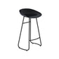 Modern Style Bar Chair PP Bucket Seat Iron Sled Legs Barstool with Footrest for Bar Black 1 Piece Bar Stool(30"H) Clearhalo 'Bar Furniture' 'Bar Stools' 'bar_stools' 'furn' 'furn_bar_stools' 'furniture_bar_stools' 'Kitchen & Dining Furniture' 'kitchen&dining_furn' 'kitchen' 'kitchen_furn' Furniture' 4431284