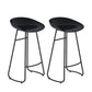 Modern Style Bar Chair PP Bucket Seat Iron Sled Legs Barstool with Footrest for Bar Black 2 Piece Set Bar Stool(30"H) Clearhalo 'Bar Furniture' 'Bar Stools' 'bar_stools' 'furn' 'furn_bar_stools' 'furniture_bar_stools' 'Kitchen & Dining Furniture' 'kitchen&dining_furn' 'kitchen' 'kitchen_furn' Furniture' 4431285