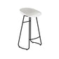 Modern Style Bar Chair PP Bucket Seat Iron Sled Legs Barstool with Footrest for Bar Clearhalo 'Bar Furniture' 'Bar Stools' 'bar_stools' 'furn' 'furn_bar_stools' 'furniture_bar_stools' 'Kitchen & Dining Furniture' 'kitchen&dining_furn' 'kitchen' 'kitchen_furn' Furniture' 4431291