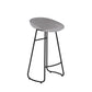 Modern Style Bar Chair PP Bucket Seat Iron Sled Legs Barstool with Footrest for Bar Grey 1 Piece Bar Stool(30"H) Clearhalo 'Bar Furniture' 'Bar Stools' 'bar_stools' 'furn' 'furn_bar_stools' 'furniture_bar_stools' 'Kitchen & Dining Furniture' 'kitchen&dining_furn' 'kitchen' 'kitchen_furn' Furniture' 4431308