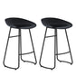 Modern Style Bar Chair PP Bucket Seat Iron Sled Legs Barstool with Footrest for Bar Black 2 Piece Set Counter Stool(26"H) Clearhalo 'Bar Furniture' 'Bar Stools' 'bar_stools' 'furn' 'furn_bar_stools' 'furniture_bar_stools' 'Kitchen & Dining Furniture' 'kitchen&dining_furn' 'kitchen' 'kitchen_furn' Furniture' 4431312