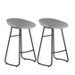 Modern Style Bar Chair PP Bucket Seat Iron Sled Legs Barstool with Footrest for Bar Grey 2 Piece Set Counter Stool(26"H) Clearhalo 'Bar Furniture' 'Bar Stools' 'bar_stools' 'furn' 'furn_bar_stools' 'furniture_bar_stools' 'Kitchen & Dining Furniture' 'kitchen&dining_furn' 'kitchen' 'kitchen_furn' Furniture' 4431321