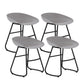 Modern Style Bar Chair PP Bucket Seat Iron Sled Legs Barstool with Footrest for Bar Grey 4 Piece Set Short Stool(18"H) Clearhalo 'Bar Furniture' 'Bar Stools' 'bar_stools' 'furn' 'furn_bar_stools' 'furniture_bar_stools' 'Kitchen & Dining Furniture' 'kitchen&dining_furn' 'kitchen' 'kitchen_furn' Furniture' 4431331