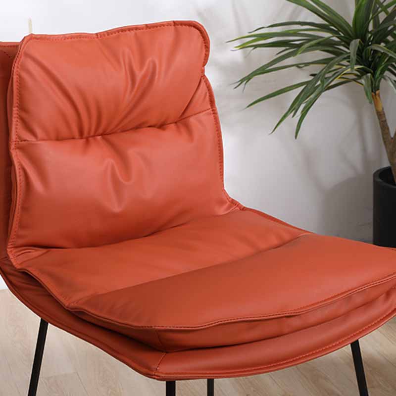 Scandinavian Leather Counter Stools Black Metal Low Back Bar Stools with Footrest Clearhalo 'Bar Furniture' 'Bar Stools' 'bar_stools' 'furn' 'furn_bar_stools' 'furniture_bar_stools' 'Kitchen & Dining Furniture' 'kitchen&dining_furn' 'kitchen' 'kitchen_furn' Furniture' 4438056