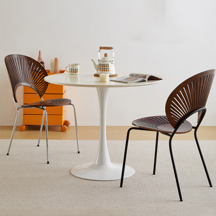 Modern Style Wooden Dining Chairs Open Back Dining Side Chairs with Metal Legs Clearhalo ' kitchen&dining_furn' 'Dining Chairs' 'Dining Tables & Seating' 'dining_chair' 'furn' 'furn_dining_chair' 'Furniture' 'furniture_dining_chair' 'Kitchen & Dining Furniture' 'kitchen' 4438091