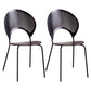 Modern Style Wooden Dining Chairs Open Back Dining Side Chairs with Metal Legs Black 2 Piece Set Black Clearhalo ' kitchen&dining_furn' 'Dining Chairs' 'Dining Tables & Seating' 'dining_chair' 'furn' 'furn_dining_chair' 'Furniture' 'furniture_dining_chair' 'Kitchen & Dining Furniture' 'kitchen' 4438094