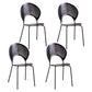 Modern Style Wooden Dining Chairs Open Back Dining Side Chairs with Metal Legs Black 4 Piece Set Black Clearhalo ' kitchen&dining_furn' 'Dining Chairs' 'Dining Tables & Seating' 'dining_chair' 'furn' 'furn_dining_chair' 'Furniture' 'furniture_dining_chair' 'Kitchen & Dining Furniture' 'kitchen' 4438095
