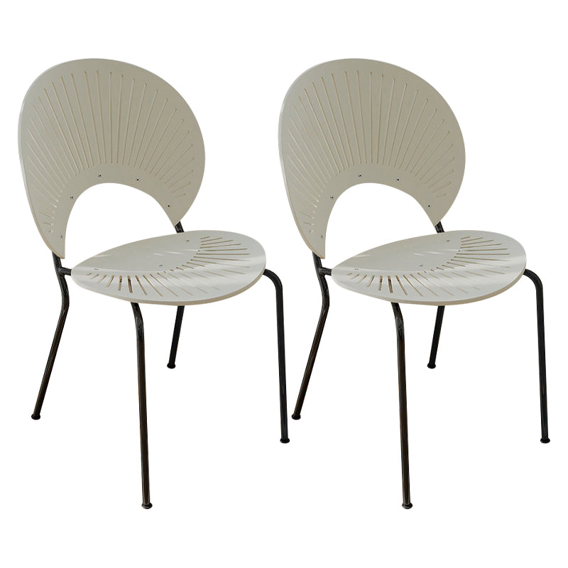Modern Style Wooden Dining Chairs Open Back Dining Side Chairs with Metal Legs White 2 Piece Set Black Clearhalo ' kitchen&dining_furn' 'Dining Chairs' 'Dining Tables & Seating' 'dining_chair' 'furn' 'furn_dining_chair' 'Furniture' 'furniture_dining_chair' 'Kitchen & Dining Furniture' 'kitchen' 4438100