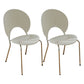 Modern Style Wooden Dining Chairs Open Back Dining Side Chairs with Metal Legs White 2 Piece Set Silver Clearhalo ' kitchen&dining_furn' 'Dining Chairs' 'Dining Tables & Seating' 'dining_chair' 'furn' 'furn_dining_chair' 'Furniture' 'furniture_dining_chair' 'Kitchen & Dining Furniture' 'kitchen' 4438117