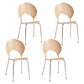 Modern Style Wooden Dining Chairs Open Back Dining Side Chairs with Metal Legs Natural 4 Piece Set Silver Clearhalo ' kitchen&dining_furn' 'Dining Chairs' 'Dining Tables & Seating' 'dining_chair' 'furn' 'furn_dining_chair' 'Furniture' 'furniture_dining_chair' 'Kitchen & Dining Furniture' 'kitchen' 4438121