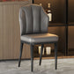 Glam Metal Dining Armless Chairs Upholstered Dining Leather Chairs for Restaurant Dark Gray 1 Piece Black Clearhalo ' kitchen&dining_furn' 'Dining Chairs' 'Dining Tables & Seating' 'dining_chair' 'furn' 'furn_dining_chair' 'Furniture' 'furniture_dining_chair' 'Kitchen & Dining Furniture' 'kitchen' 4438127