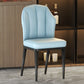 Glam Metal Dining Armless Chairs Upholstered Dining Leather Chairs for Restaurant Light Blue 1 Piece Black Clearhalo ' kitchen&dining_furn' 'Dining Chairs' 'Dining Tables & Seating' 'dining_chair' 'furn' 'furn_dining_chair' 'Furniture' 'furniture_dining_chair' 'Kitchen & Dining Furniture' 'kitchen' 4438139