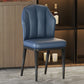 Glam Metal Dining Armless Chairs Upholstered Dining Leather Chairs for Restaurant Dark Blue 1 Piece Black Clearhalo ' kitchen&dining_furn' 'Dining Chairs' 'Dining Tables & Seating' 'dining_chair' 'furn' 'furn_dining_chair' 'Furniture' 'furniture_dining_chair' 'Kitchen & Dining Furniture' 'kitchen' 4438147