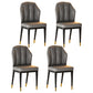Glam Metal Dining Armless Chairs Upholstered Dining Leather Chairs for Restaurant Dark Gray 4 Piece Set Brass Gold Clearhalo ' kitchen&dining_furn' 'Dining Chairs' 'Dining Tables & Seating' 'dining_chair' 'furn' 'furn_dining_chair' 'Furniture' 'furniture_dining_chair' 'Kitchen & Dining Furniture' 'kitchen' 4438158