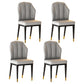 Glam Metal Dining Armless Chairs Upholstered Dining Leather Chairs for Restaurant Light Gray 4 Piece Set Brass Gold Clearhalo ' kitchen&dining_furn' 'Dining Chairs' 'Dining Tables & Seating' 'dining_chair' 'furn' 'furn_dining_chair' 'Furniture' 'furniture_dining_chair' 'Kitchen & Dining Furniture' 'kitchen' 4438161