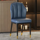 Glam Metal Dining Armless Chairs Upholstered Dining Leather Chairs for Restaurant Dark Blue 1 Piece Brass Gold Clearhalo ' kitchen&dining_furn' 'Dining Chairs' 'Dining Tables & Seating' 'dining_chair' 'furn' 'furn_dining_chair' 'Furniture' 'furniture_dining_chair' 'Kitchen & Dining Furniture' 'kitchen' 4438168