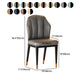 Glam Metal Dining Armless Chairs Upholstered Dining Leather Chairs for Restaurant Clearhalo ' kitchen&dining_furn' 'Dining Chairs' 'Dining Tables & Seating' 'dining_chair' 'furn' 'furn_dining_chair' 'Furniture' 'furniture_dining_chair' 'Kitchen & Dining Furniture' 'kitchen' 4438177